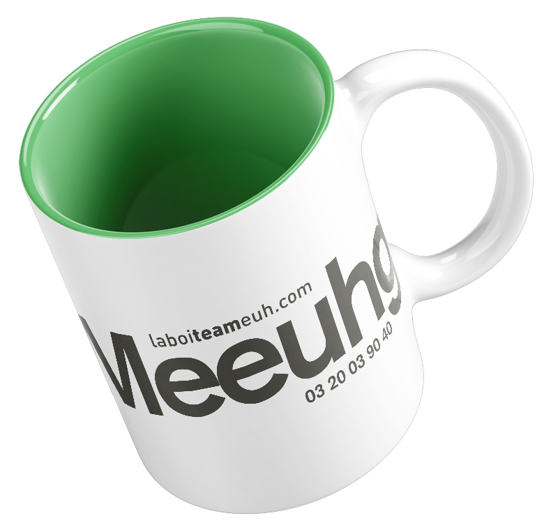 mug graphique de l'agence de communication la boîte à Meuh
